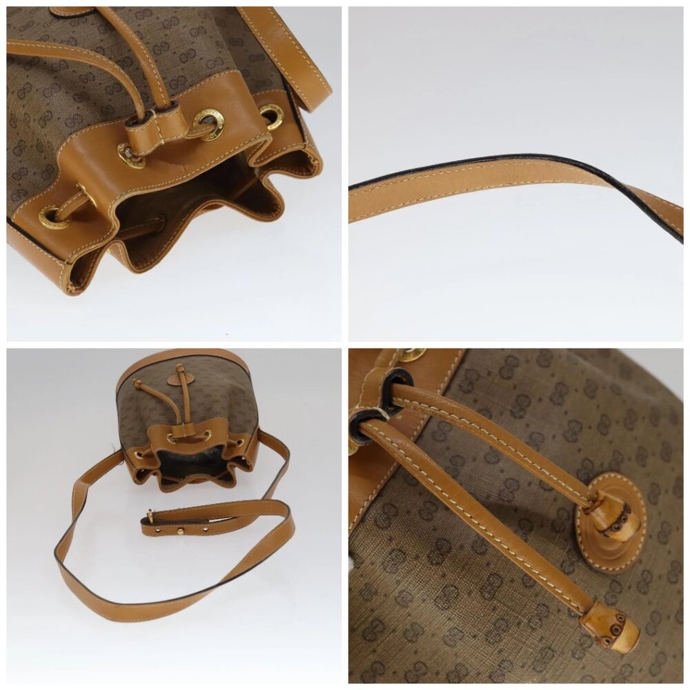 GUCCI Micro GG Supreme Shoulder Bag PVC Brown - Picture 14 of 16